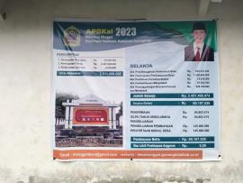 PEMASANGAN BANNER REALISASI APBKAL 2022 DAN APBKAL 2023 KAL. MONGGOL