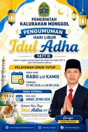 PENGUMUMAN LIBUR NASIONAL PERINGATAN HARI RAYA IDUL ADHA 1447H
